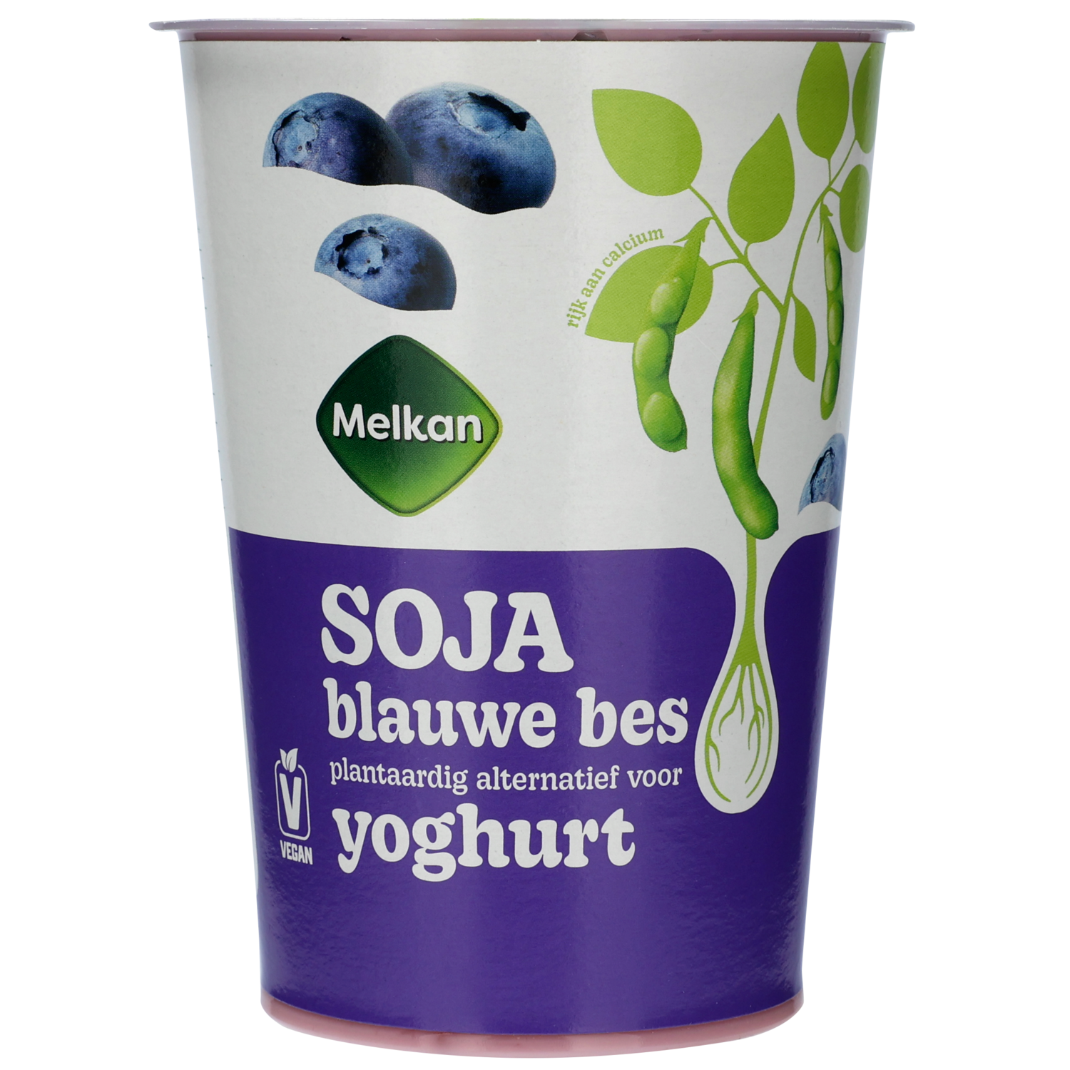 Melkan Soja yoghurt blauwe bes