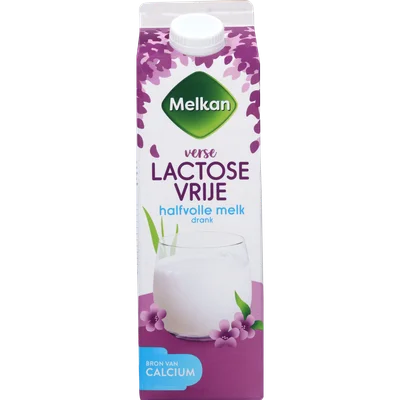 Melkan Halfvolle melk lactose vrij Pak 1000 ml