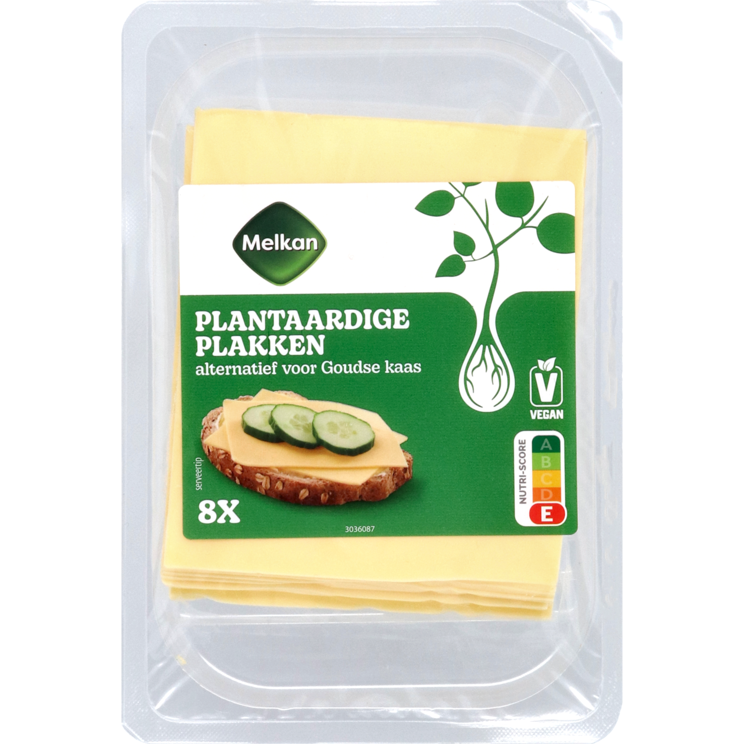 Melkan Plantaardige plakken Gouda Bakje 200 g