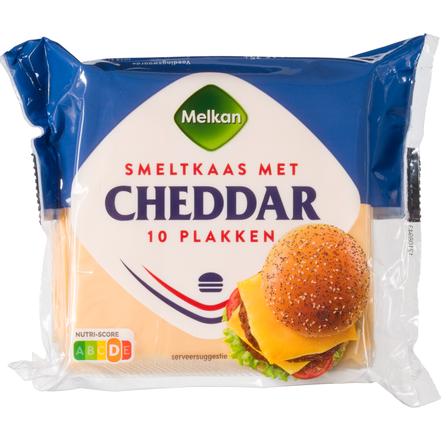 Melkan Cheddar smeltkaas 10 plakken