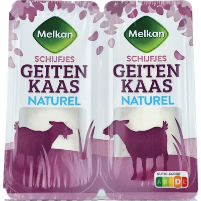 Melkan Geitenkaas schijfjes naturel Tray 200 g