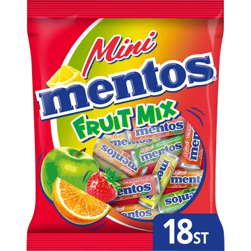 Mentos Mini Fruit Uitdeelzak 215g