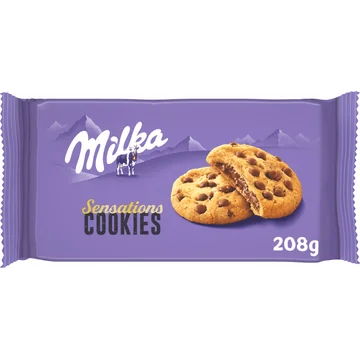 Milka Sensations Cookies Chocoladebiscuit verpakking 208 g