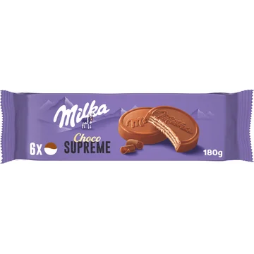 Milka Choco Supreme Chocoladekoekjes verpakking 180 g