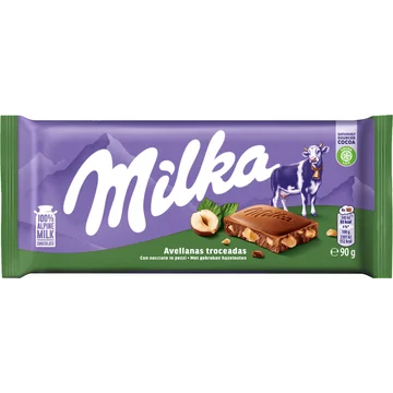 Milka Reep Gebroken Noot 90g