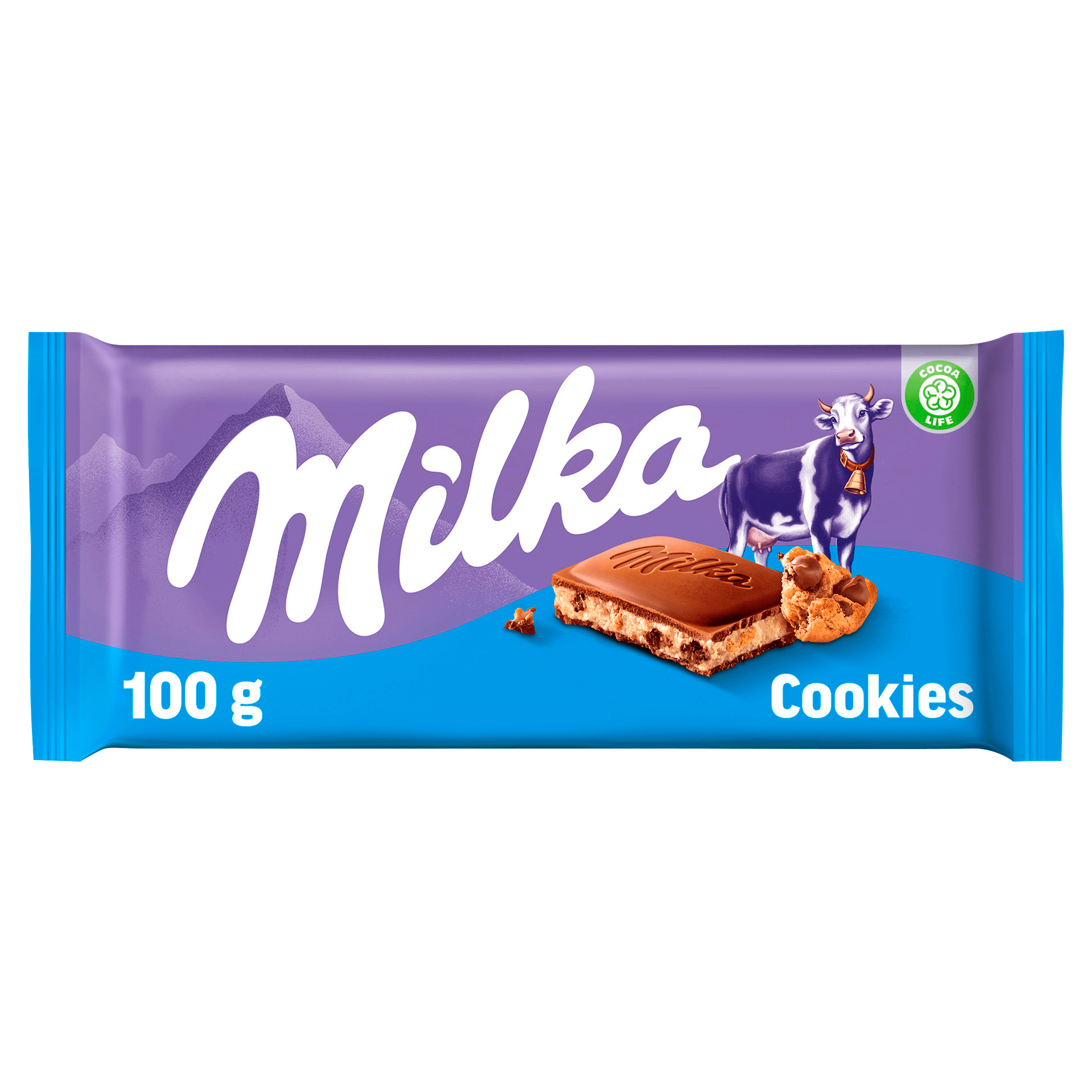 Milka Chocoladereep Cookies Wikkel 100 g