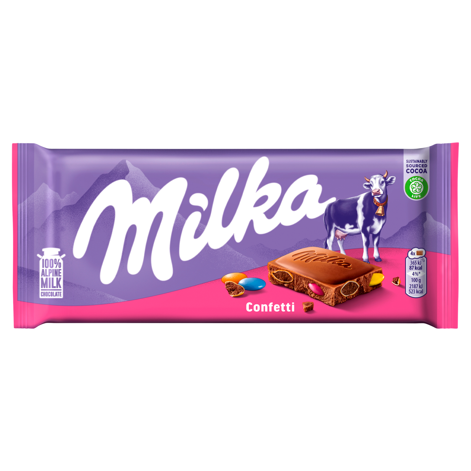 Milka Chocoladereep confetti