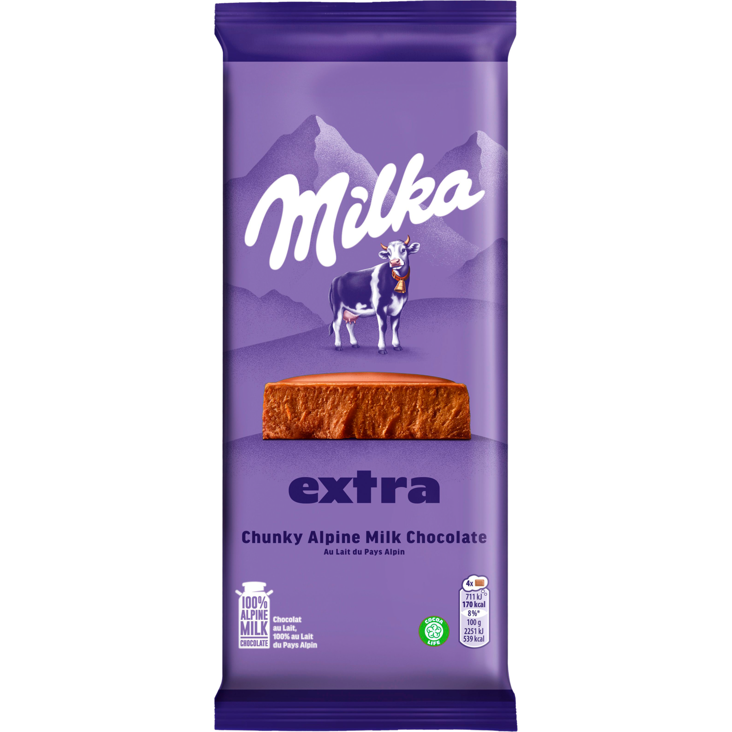 Milka Chocoladereep chunky melk