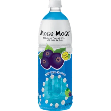 Mogu Mogu Zwarte Bessensmaak met Nata de Coco 1 L