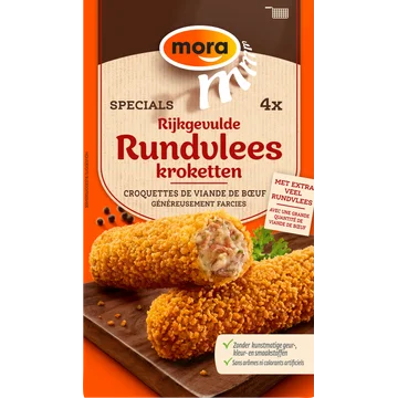 Mora Specials Rijkgevulde Rundvlees Kroketten 4 x 75 g