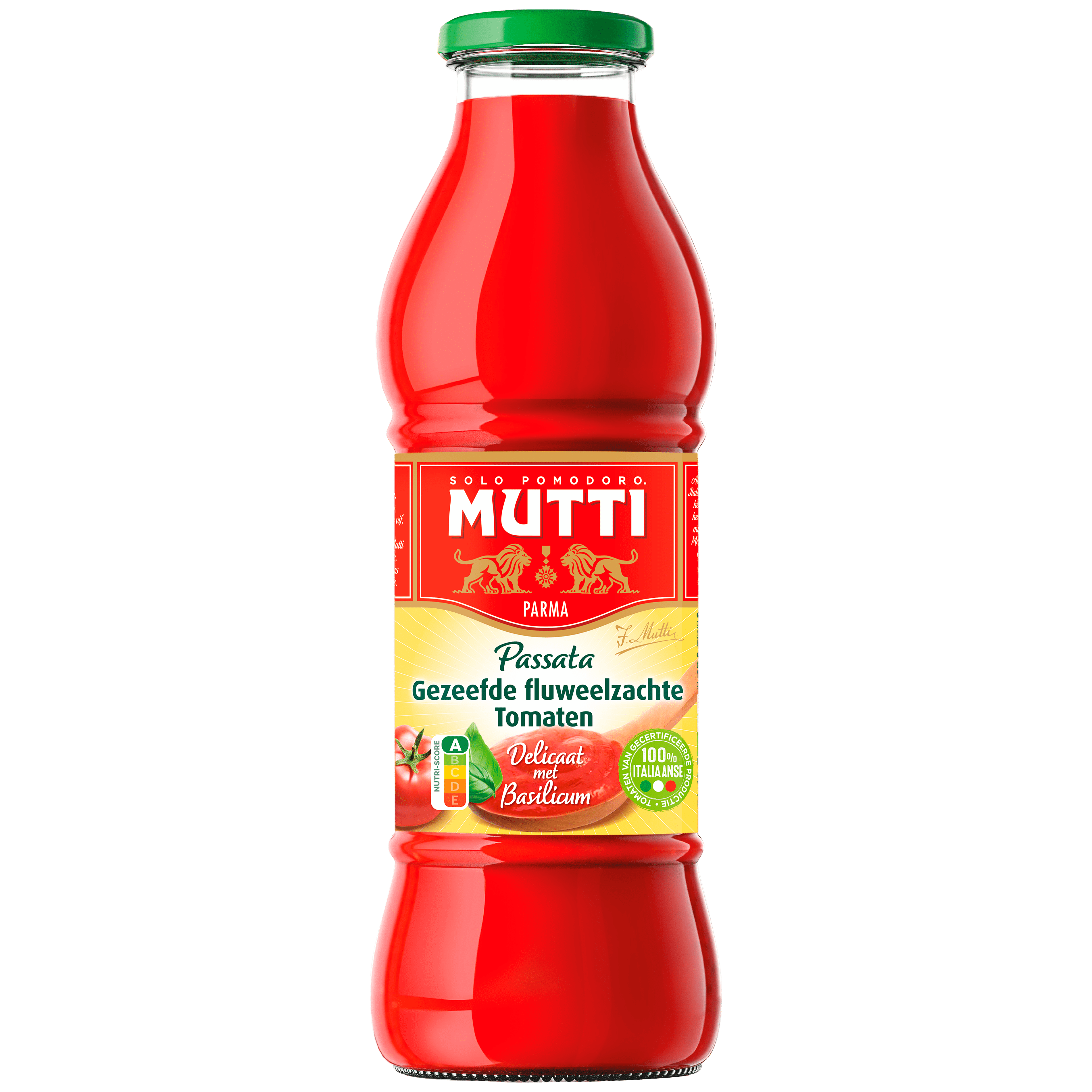Mutti Passata basilcum Fles 700 g