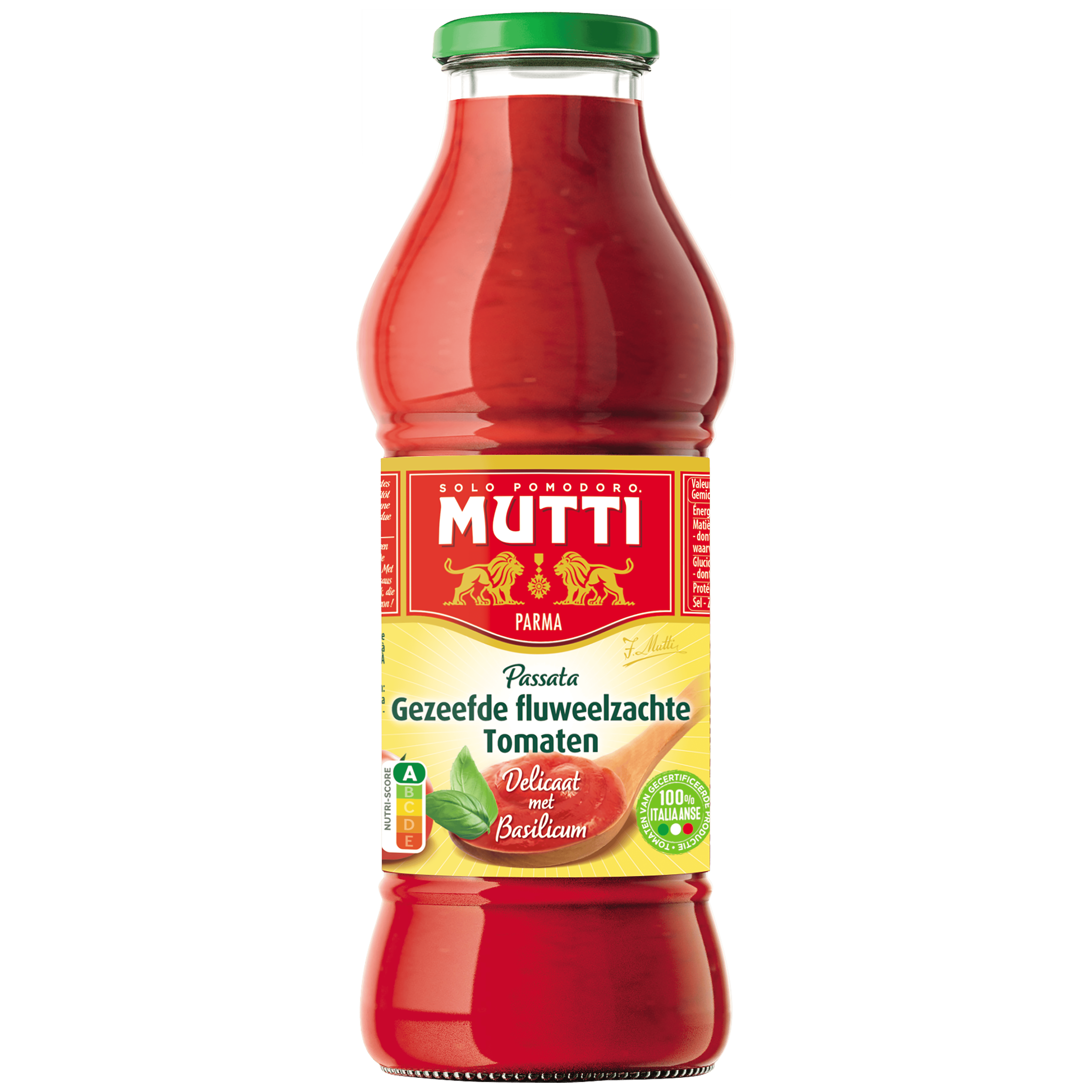 Mutti Passata Basilicum Fles 400 g