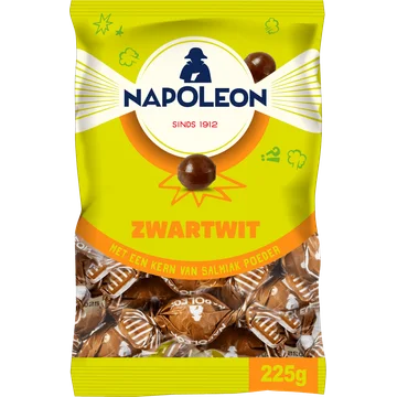 Napoleon Zwartwit Echte Salmiak Kogels 225 g