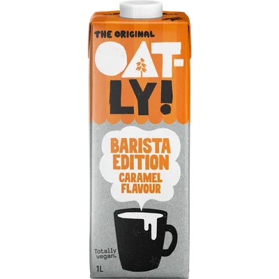 Oatly Haver barista caramel flavour