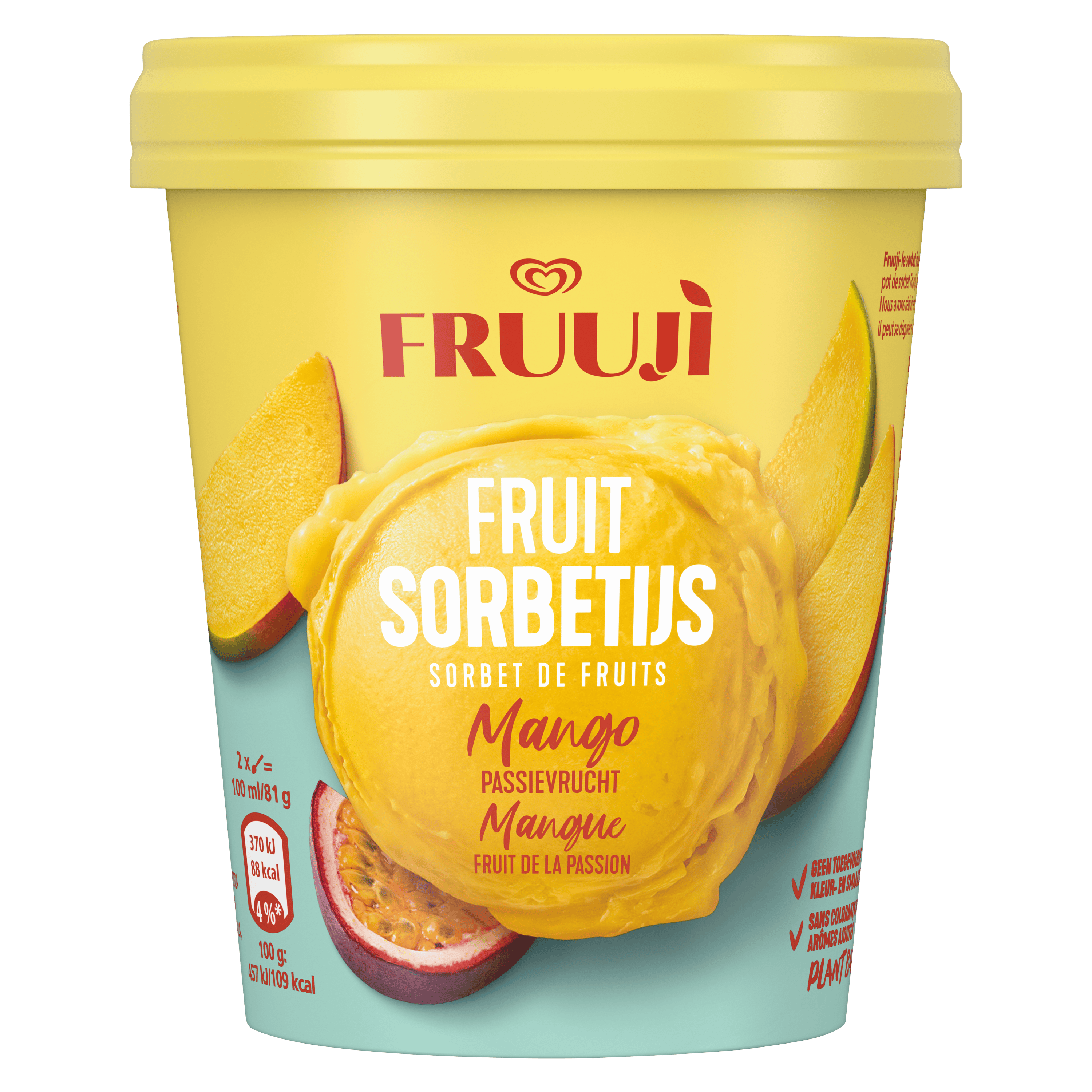 Ola Fruuji Pint Mango Passievrucht Kuipje 440 ml