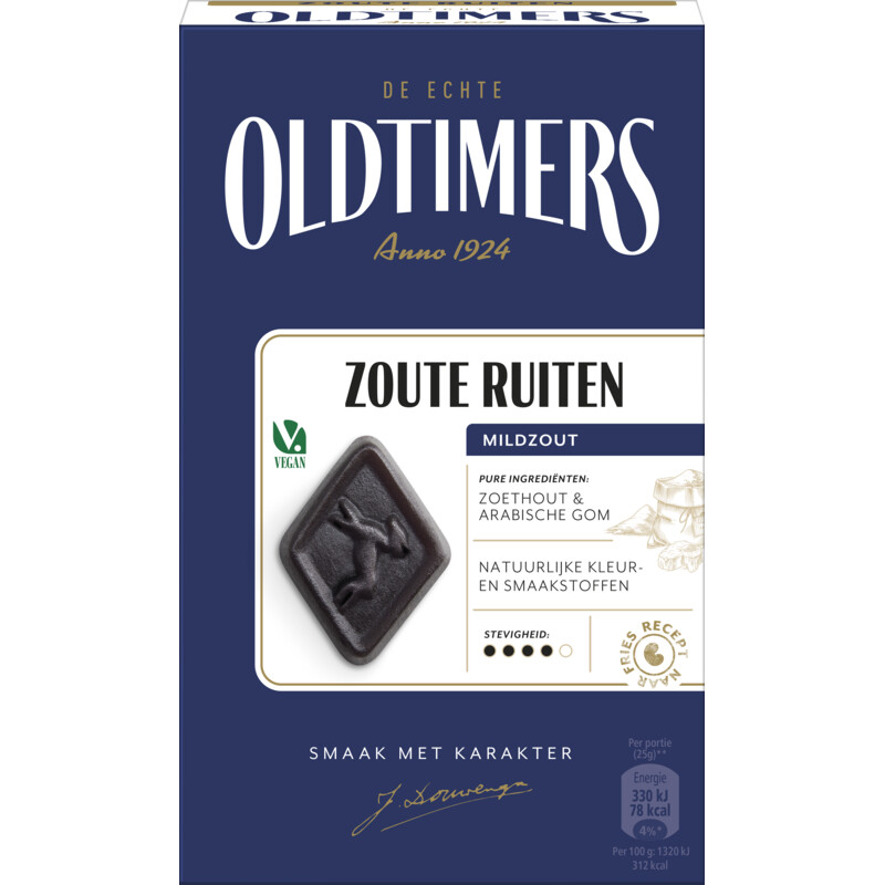 Oldtimers Zoute Ruiten Doos 235 g