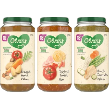 Olvarit Maaltijdpotjes 18+ Maanden 3 x 250g