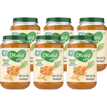 Olvarit 8+ Maanden Wortel Kip Aardappel 6 x 200g