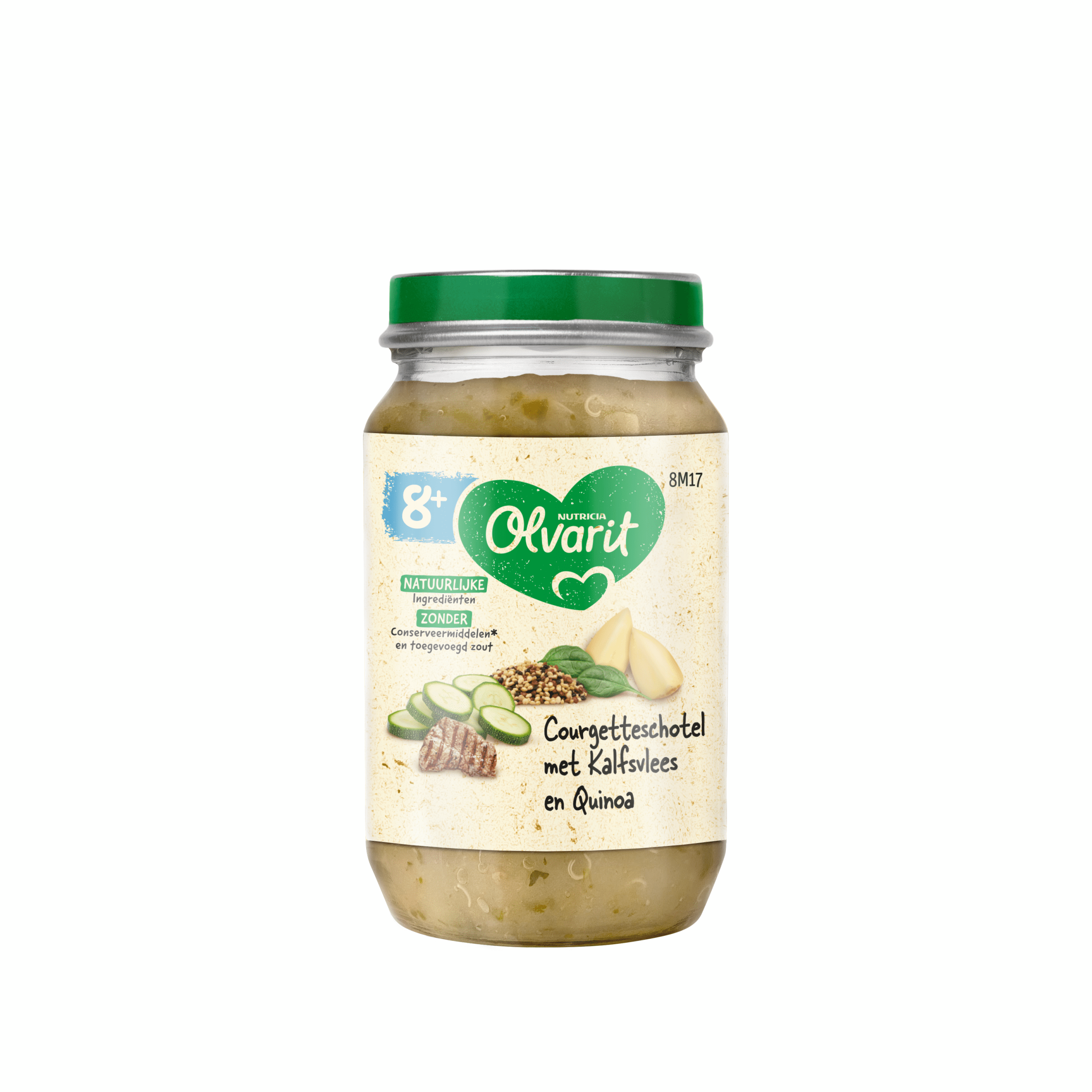 Olvarit 8M17 Courgetteschotel met kalfsvlees Pot 200 g