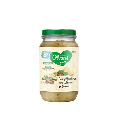 Olvarit 8M17 Courgetteschotel met kalfsvlees Pot 200 g