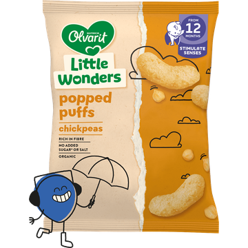 Olvarit Little Wonders kikkererwt knabbels 12+ maanden 15g