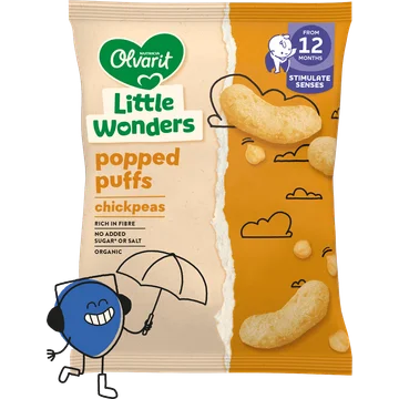 Olvarit Little Wonders kikkererwt knabbels 12+ maanden 15g