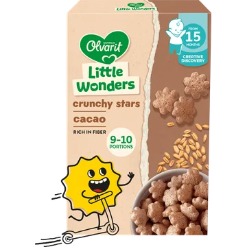 Olvarit Little Wonders cacao crunchy stars 1-3 yr