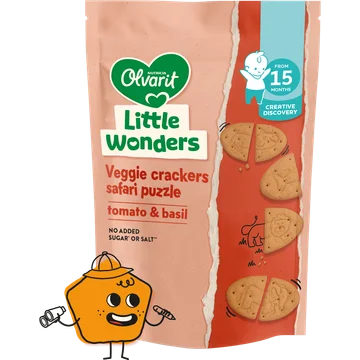 Olvarit Little Wonders Tomaat & Basilicum Puzzle Cracker 105g