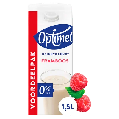 Optimel Drinkyoghurt Framboos 0% Vet 1.5L