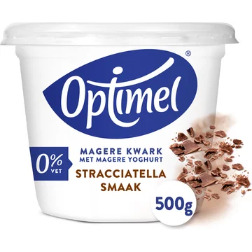 Optimel Magere Kwark met Magere Yoghurt Stracciatella Smaak 0% Vet 500g
