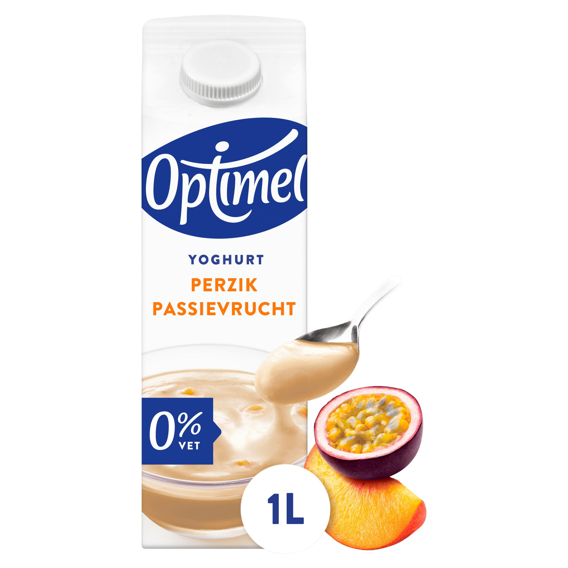 Optimel Yoghurt perzik 0% vet Pak 1000 ml