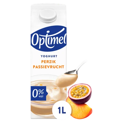 Optimel Yoghurt perzik 0% vet Pak 1000 ml