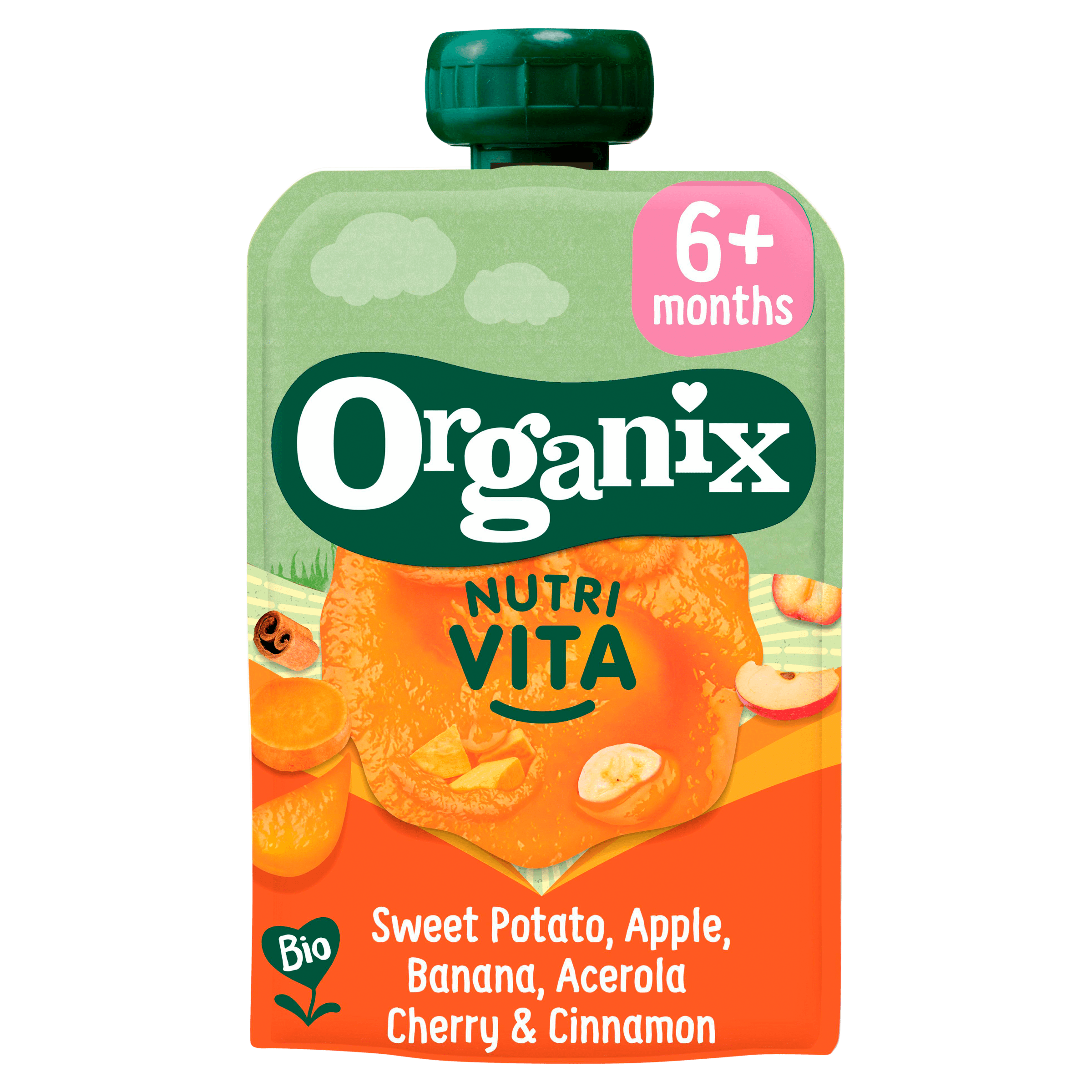 Organix Knijpfruit Zoete Aardappel Kaneel 6+m Stazak 100 g