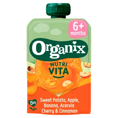 Organix Knijpfruit Zoete Aardappel Kaneel 6+m Stazak 100 g