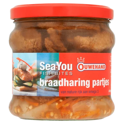 Ouwehand Braadharing stukjes Pot 355 g