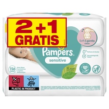 Pampers Sensitive doekjes 2+1 Fles 240 st