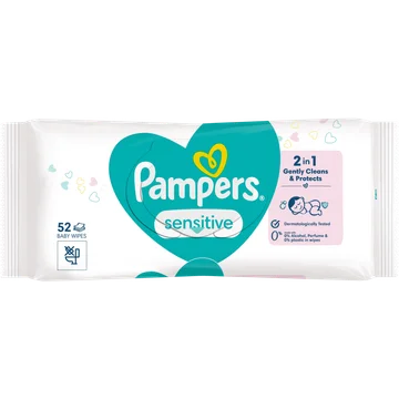 Pampers Sensitive Babydoekjes, 52 Doekjes