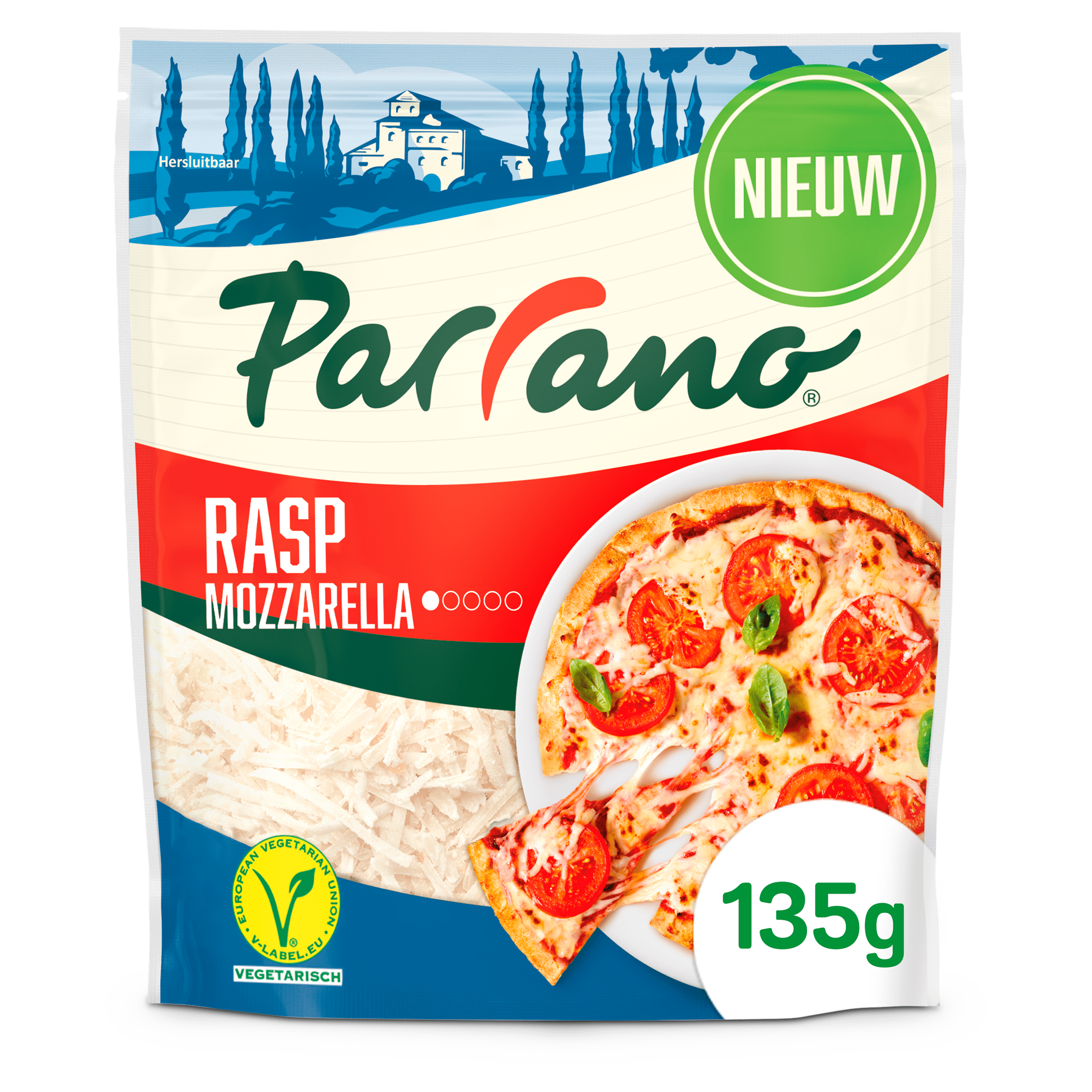 Parrano Rasp mozzarella Zak 135 g