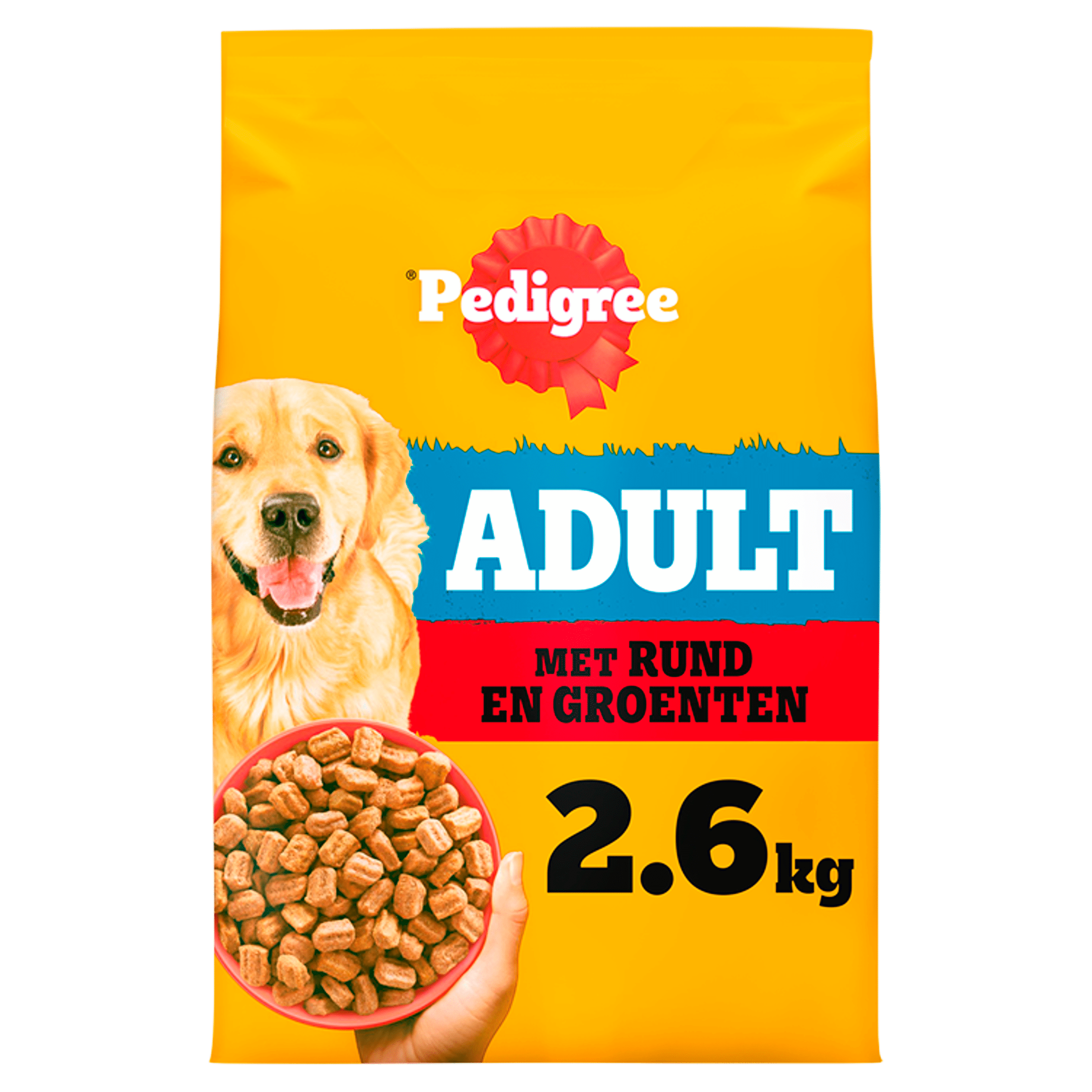 Pedigree Droog adult rund en groente Stazak 2600 g