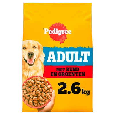 Pedigree Droog adult rund en groente Stazak 2600 g