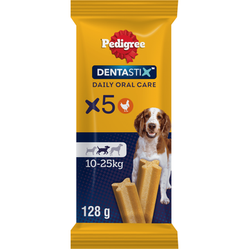 Pedigree Dentastix Medium Kauwstaaf - Gebitsverzorgende Hondensnack - 5 Stuks