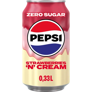 Pepsi Zero Strawberry & Cream Soda 330ML