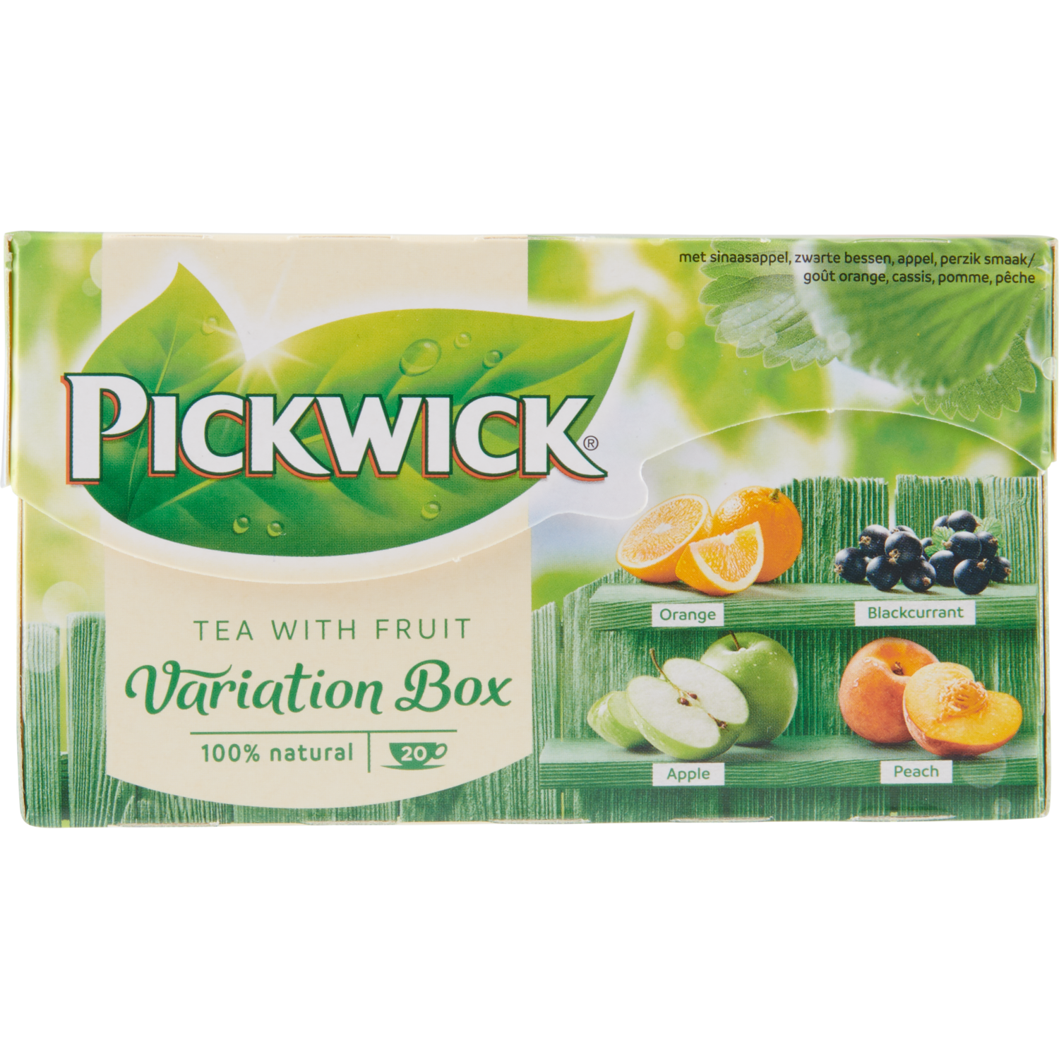 Pickwick Vruchtenthee fruitvariatie groen kop 20 zakjes