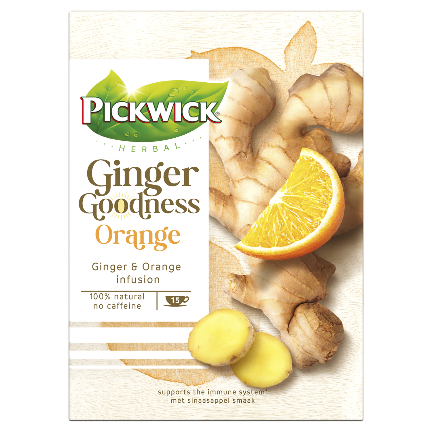 Pickwick Thee ginger goodness orange 15 zk.