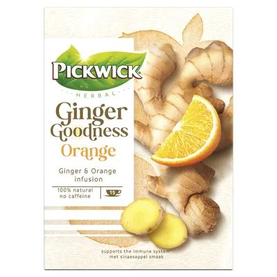 Pickwick Thee ginger goodness orange 15 zk.