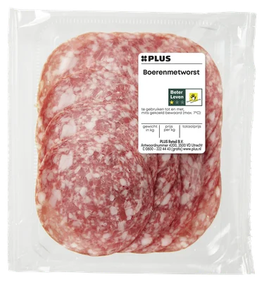 PLUS Boerenmetworst 125 gram