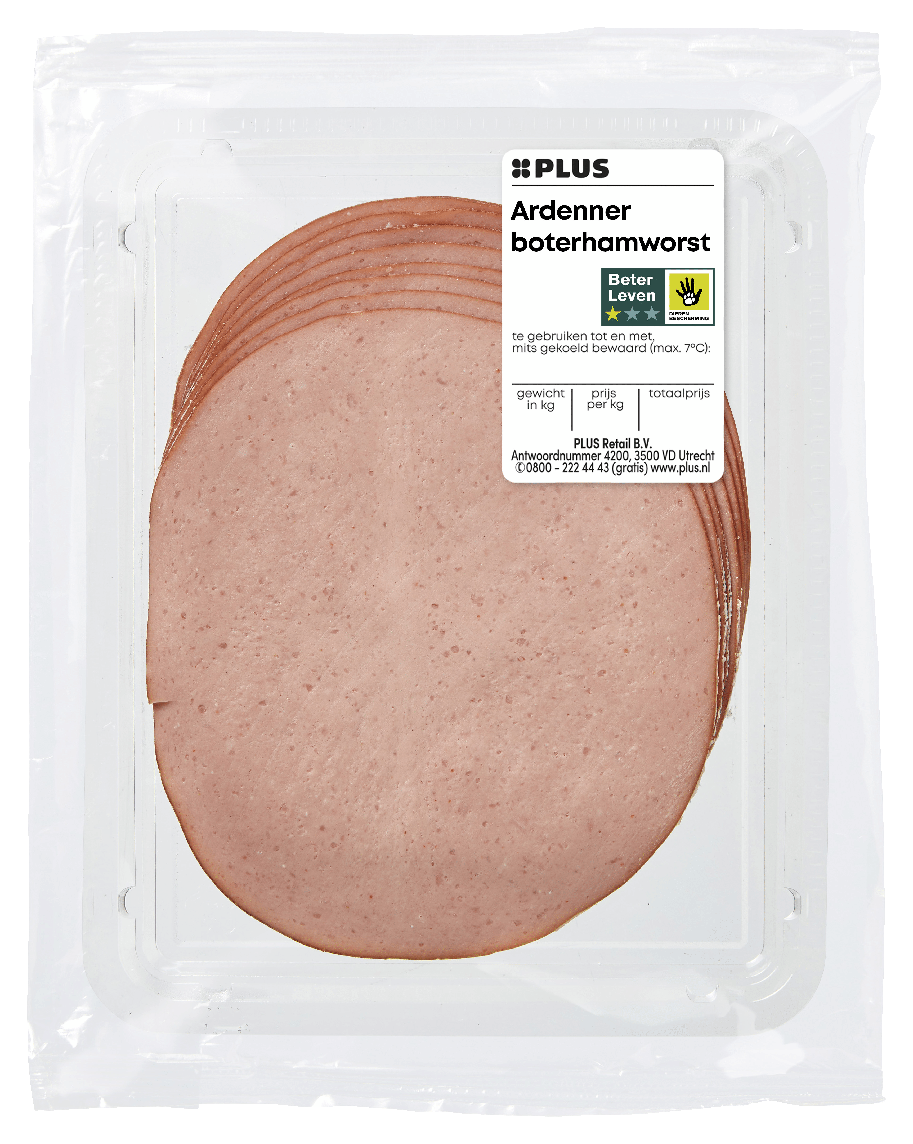 PLUS Ardenner boterhamworst 125 gram