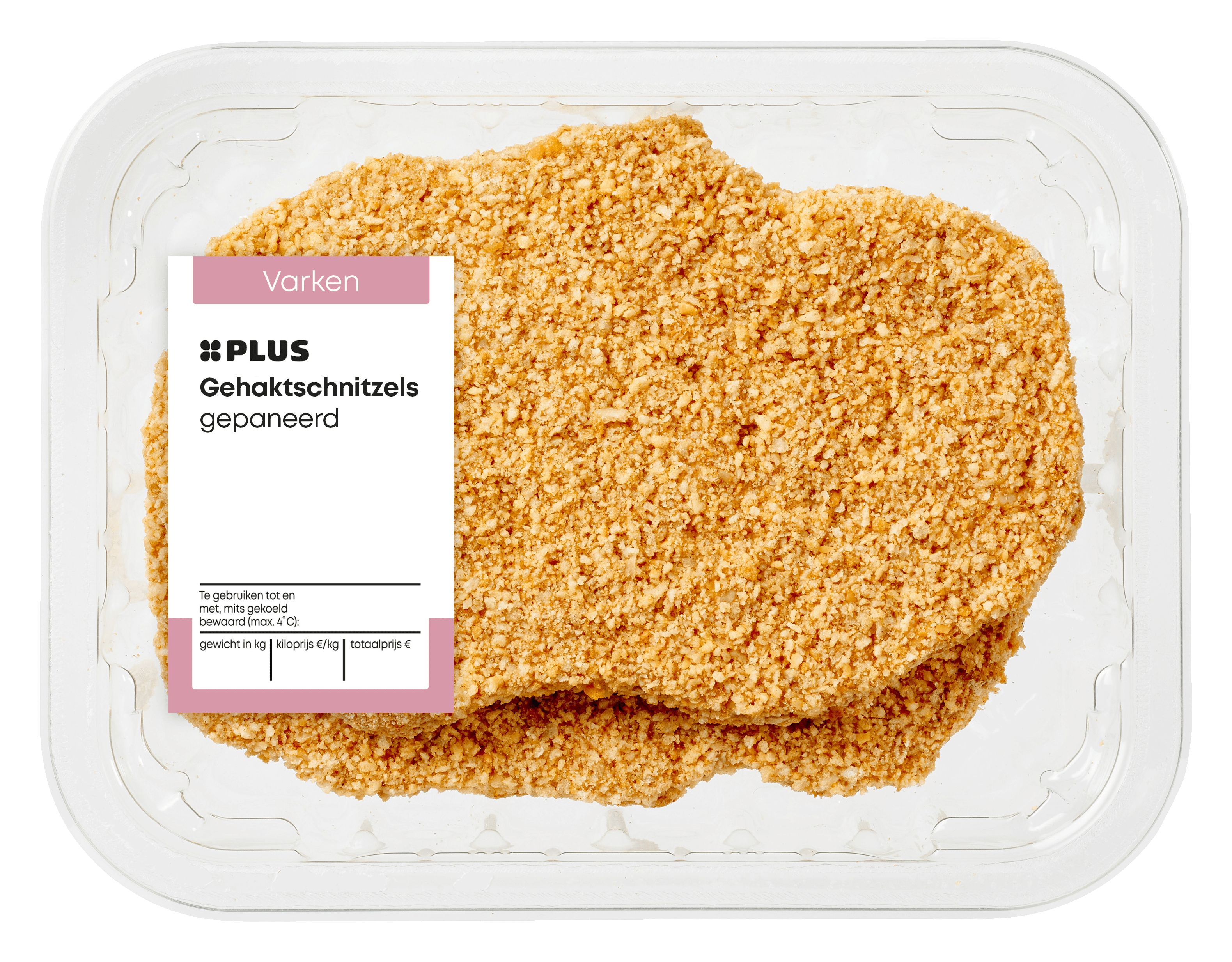 PLUS Beter Leven Gehaktschnitzels Gepaneerd Tray 200 g
