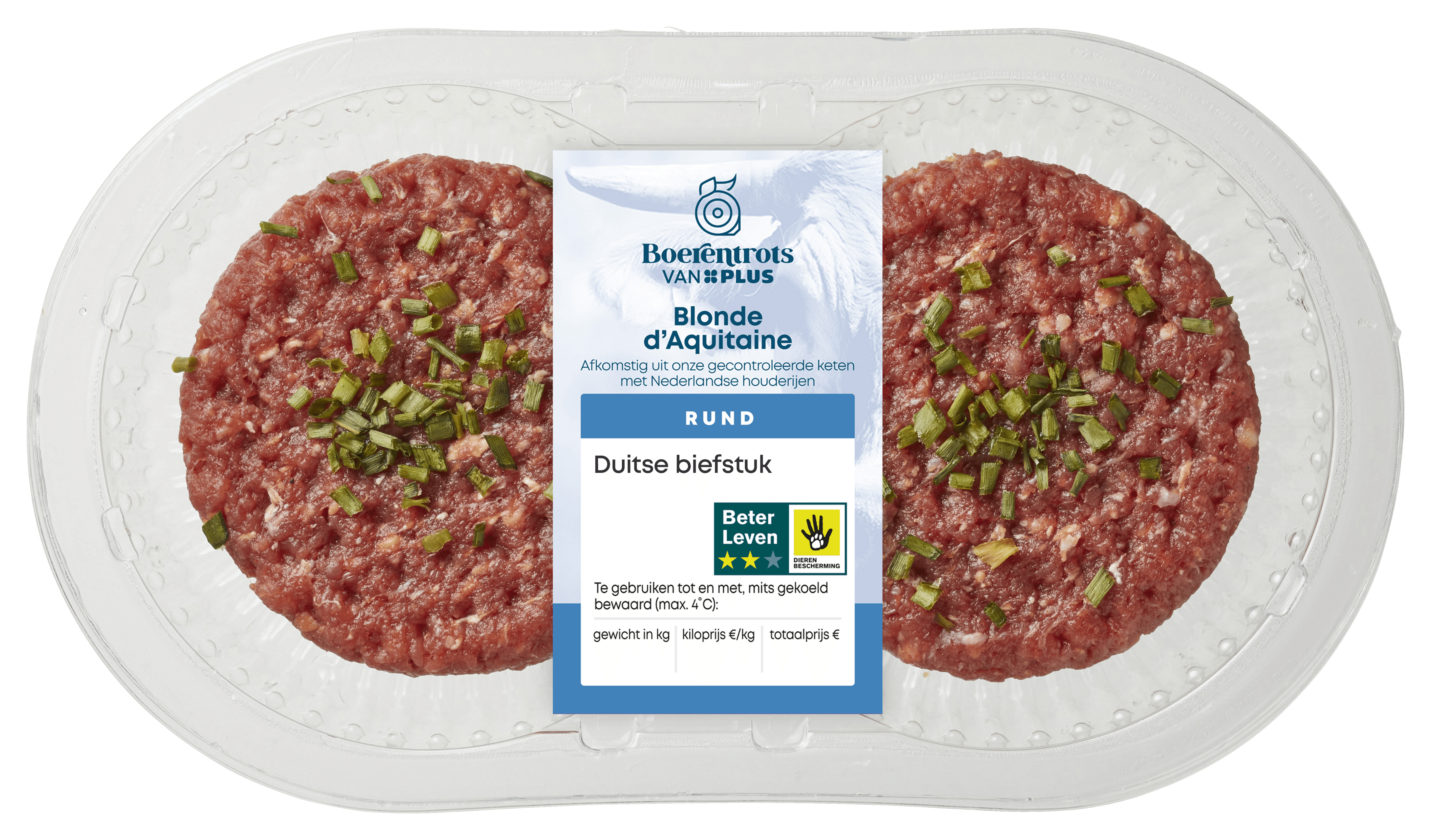 PLUS Boerentrots Duitse biefstuk 2 stuks Tray 200 g