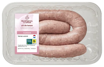 PLUS Boerentrots Verse worst grof Tray 500 g